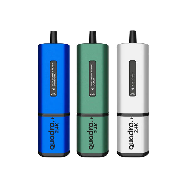 Quadro 4in1 2400 Puffs Disposable Vape- Box of 5