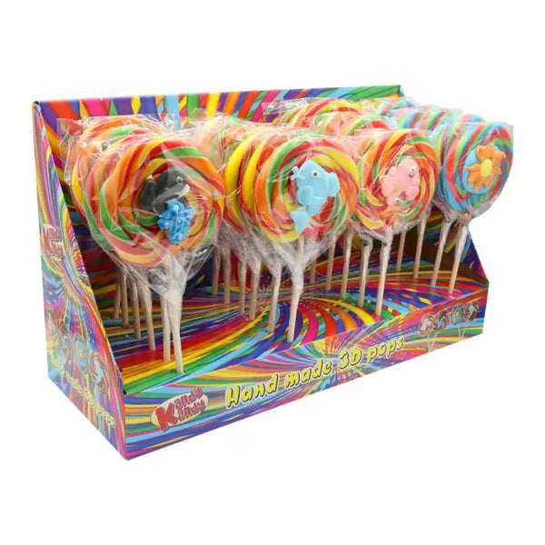 3D Round Lollipop 80g-Box of 24