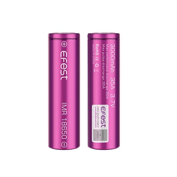 Efest IMR 18650 3000mAh 35A Batteries- Pack of 2 - Vapeareawholesale