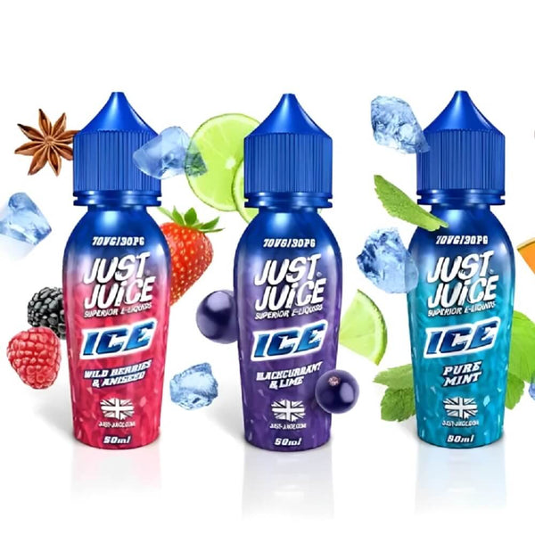 Just Juice Ice Range 50ml Shortfill - Vapeareawholesale