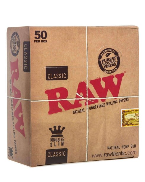 Raw - Classic King Size Slim - Pack of 50 - Vapeareawholesale
