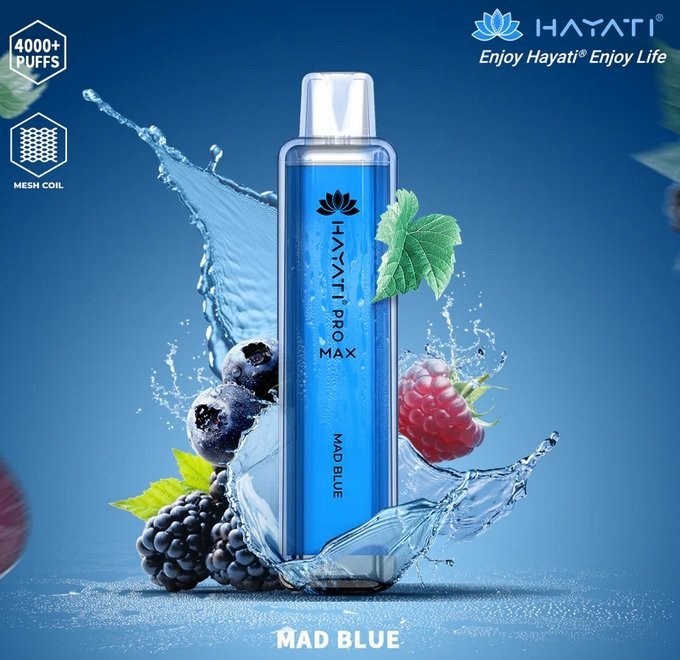 Zero Nicotine Hayati Crystal Pro Max 4000 Disposable Vape Puff Bar Box of 10 - #Simbavapeswholesale#