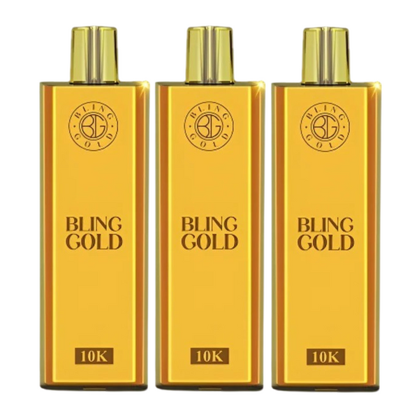 Bling Gold 10000 Puffs Disposable Device Box of 10