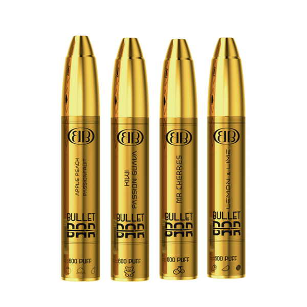 Bullet Bar 600 Puffs Disposable Vape Device Box of 10