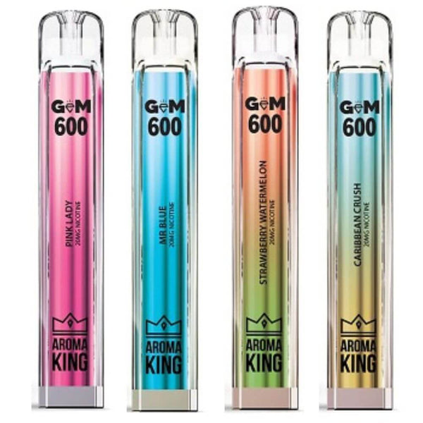 Aroma King Gem 600 Disposable Vape Pod Device 20MG - Box of 10 - Vapeareawholesale