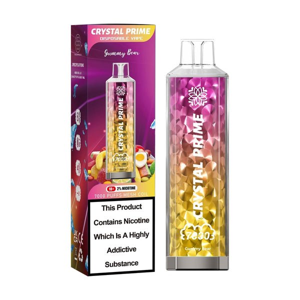 Crystal Prime 7000 Disposable Vape Pod Puff Device-Box of 10 - Vapeareawholesale