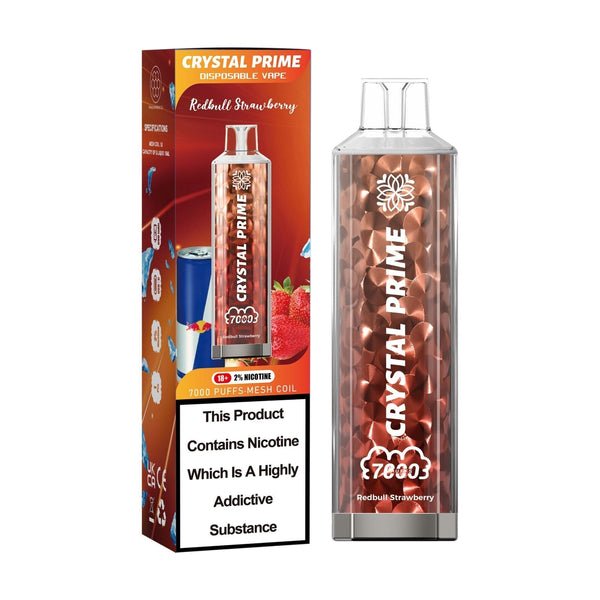 Crystal Prime 7000 Disposable Vape Pod Puff Device-Box of 10 - Vapeareawholesale