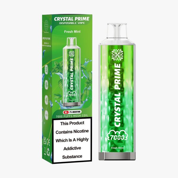 Crystal Prime 7000 Disposable Vape Pod Puff Device-Box of 10 - Vapeareawholesale