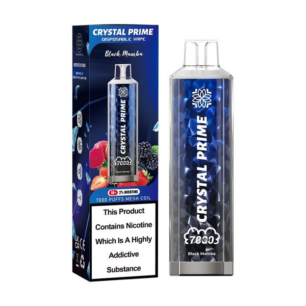 Crystal Prime 7000 Disposable Vape Pod Puff Device-Box of 10 - Vapeareawholesale