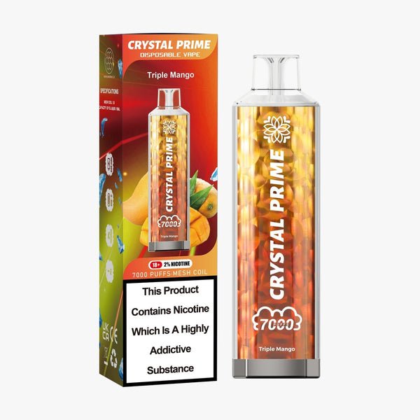 Crystal Prime 7000 Disposable Vape Pod Puff Device-Box of 10 - Vapeareawholesale