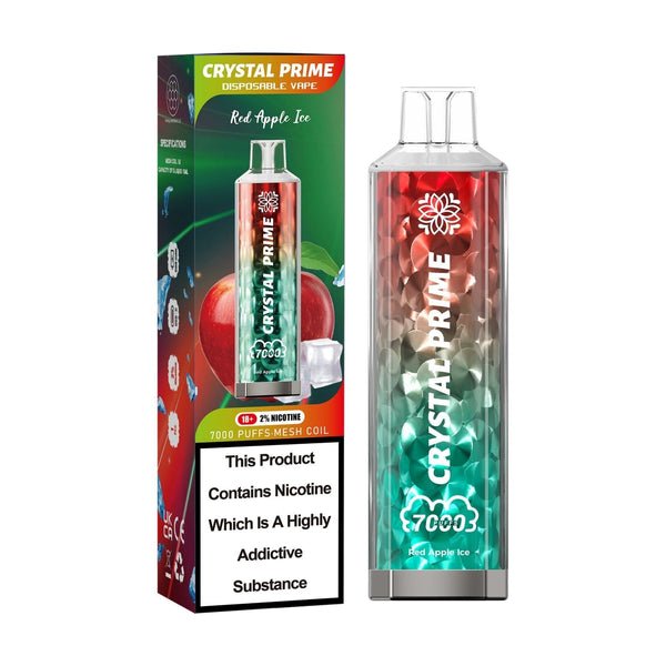 Crystal Prime 7000 Disposable Vape Pod Puff Device-Box of 10 - Vapeareawholesale