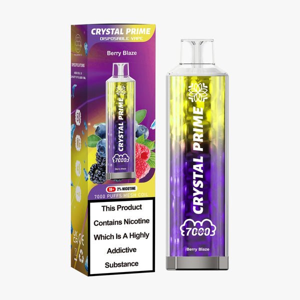Crystal Prime 7000 Disposable Vape Pod Puff Device-Box of 10 - Vapeareawholesale