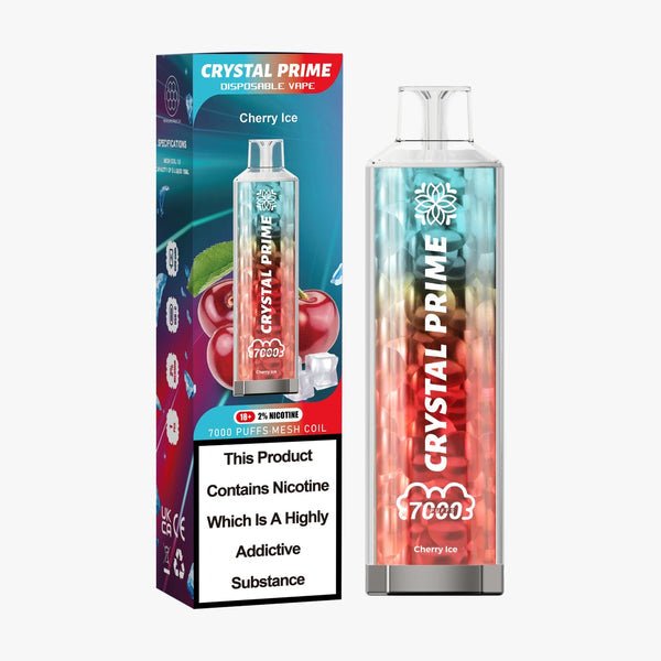 Crystal Prime 7000 Disposable Vape Pod Puff Device-Box of 10 - Vapeareawholesale