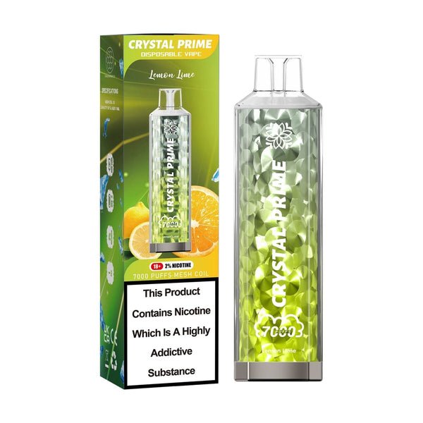 Crystal Prime 7000 Disposable Vape Pod Puff Device-Box of 10 - Vapeareawholesale