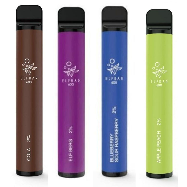 Elf Bar 600 Puff Disposable Vape Pod Device 20MG | Box of 10 - Vapeareawholesale
