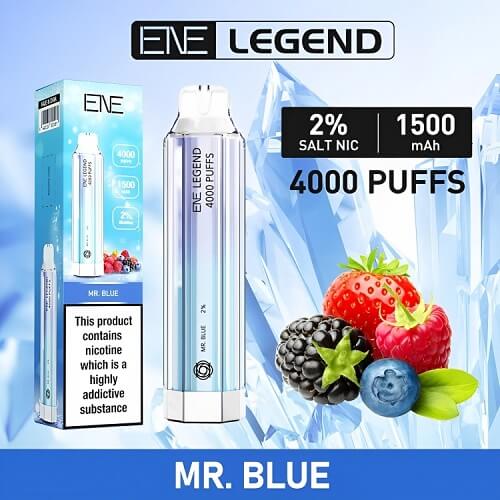 Ene Legend 4000 Disposable Vape Pod Device 20MG - Box of 10 - Vapeareawholesale