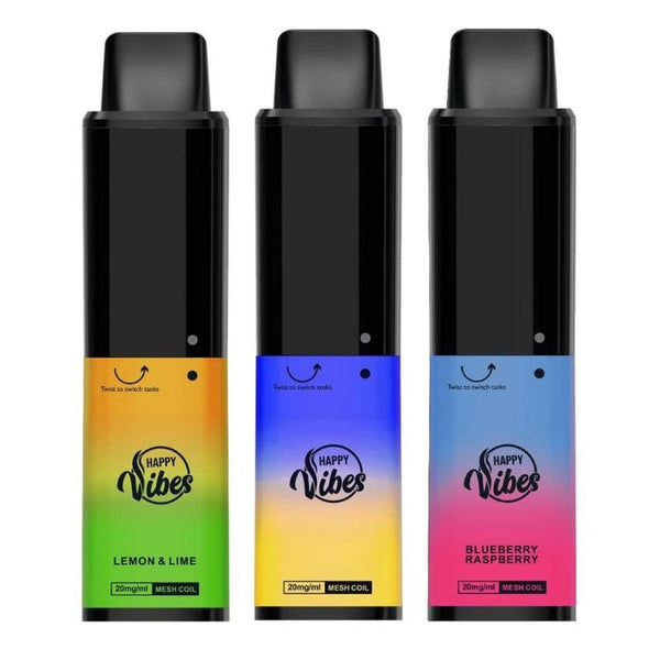 Happy Vibes Twist 2400 Disposable Vape Puff Bar Kit Box of 5 - Vapeareawholesale