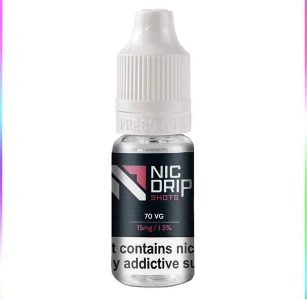 NIC DRIP - 70VG - 15MG - NICOTINE SHOT - Vapeareawholesale