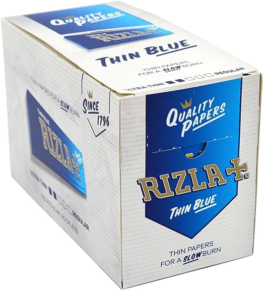 Rizla - Thin Blue Rolling Paper - Pack of 100 - Vapeareawholesale