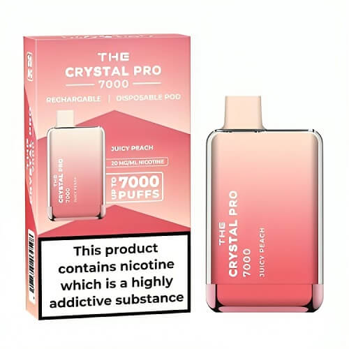 The Crystal Pro 7000 Disposable Vape Puff Pod Box of 10 - Vapeareawholesale