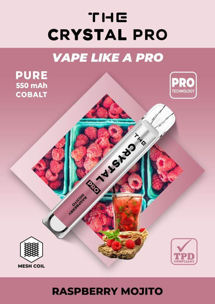 Crystal Pro Bar 600 Disposable Vape Pod - Box of 10 - Vapewholesalesupplier