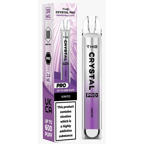 Crystal Pro Bar 600 Disposable Vape Pod - Box of 10 - Vapewholesalesupplier