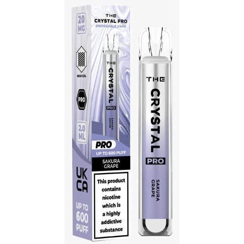 Crystal Pro Bar 600 Disposable Vape Pod - Box of 10 - Vapewholesalesupplier